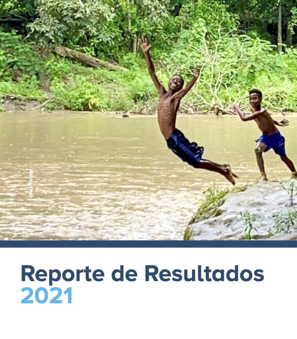 Detalle de la portada del Reporte 2021 de las Naciones Unidas en Ecuador