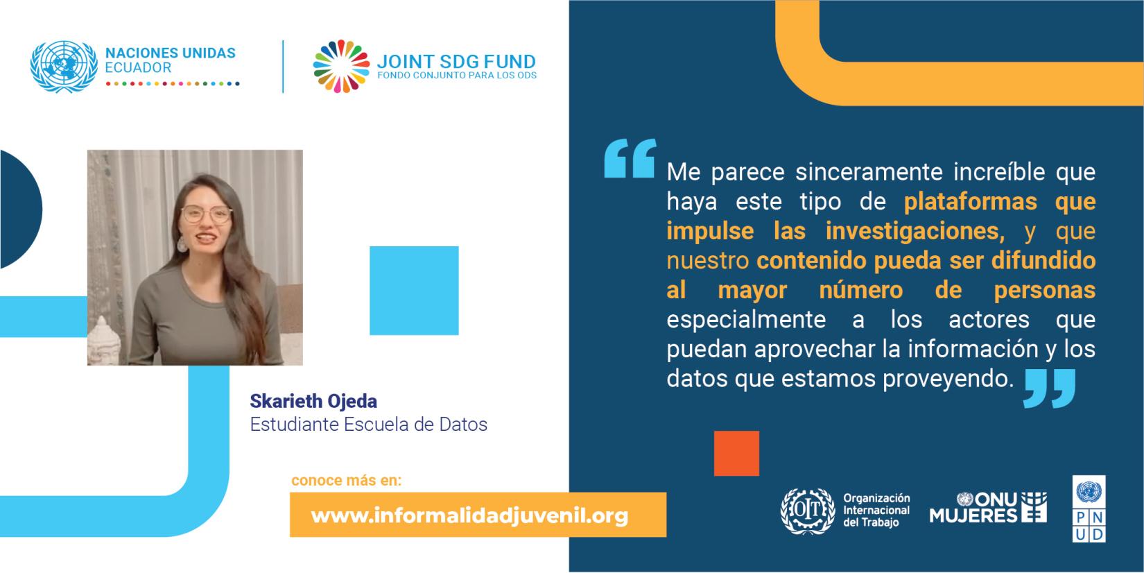 Testimonio de Skarleth Ojeda - Lanzamiento portal programa SDG Fund