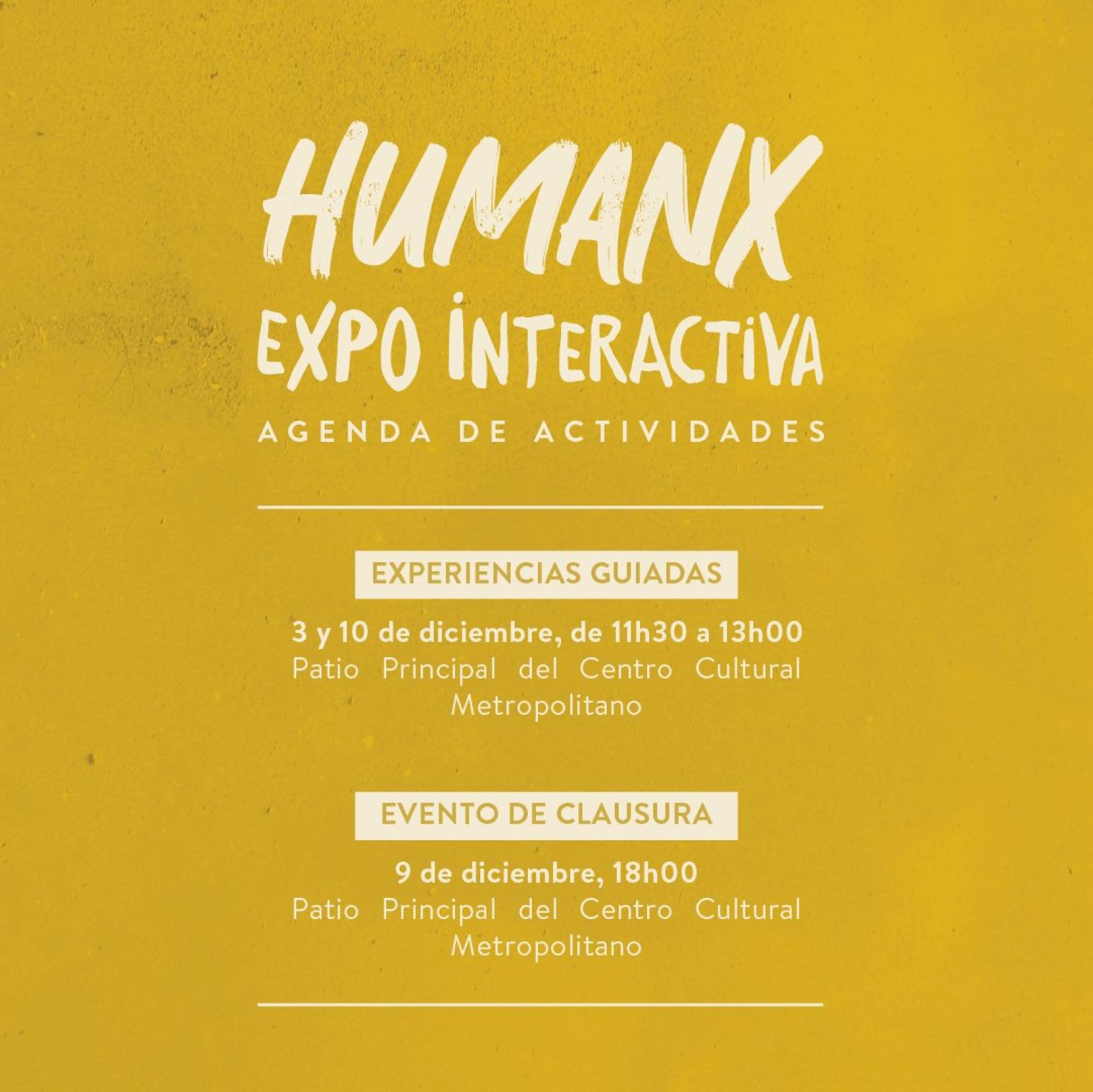 Invitación evento exposición interactiva Humano - detalles
