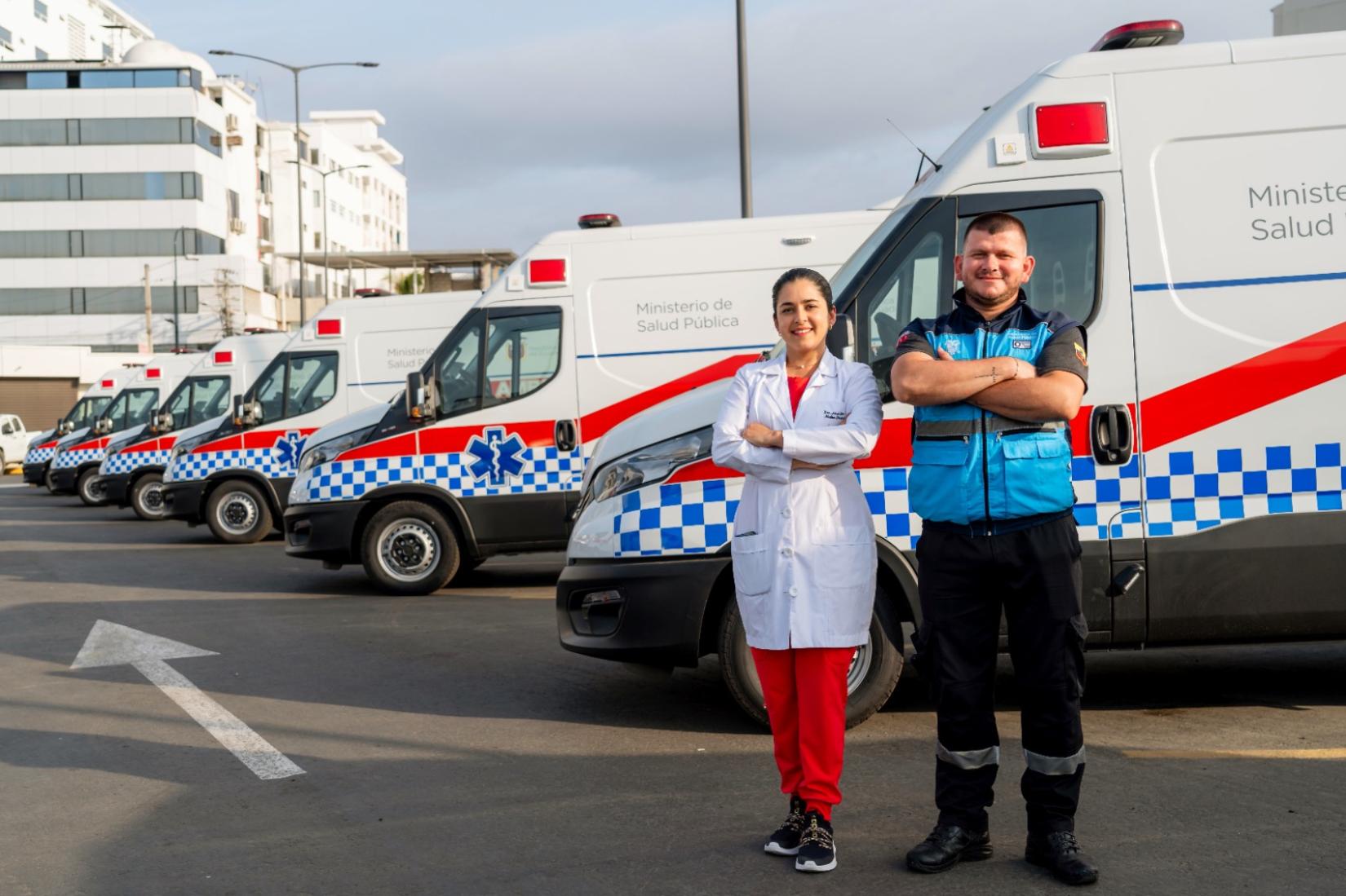 Ambulancias entregadas al Ministerio de Salud Pública por parte de UNOPS