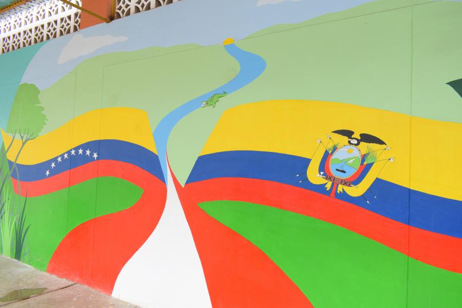Detalle del mural visto en el Mercado 8 de Setiembre de Tumbes