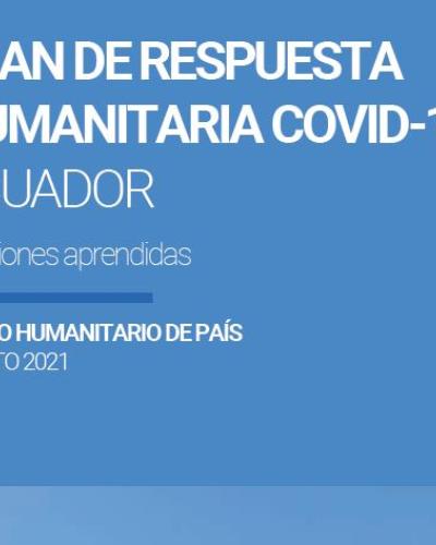Detalle de la portada del documento de lecciones aprendidas del Equipo Humanitario País 2021