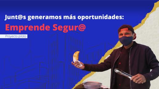 Portada del brochure "Emprende Segur@ en Ecuador"