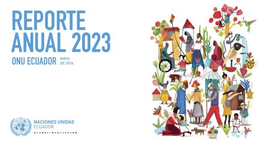 Portada del Reporte anual de ONU Ecuador 2023 - formato horizontal